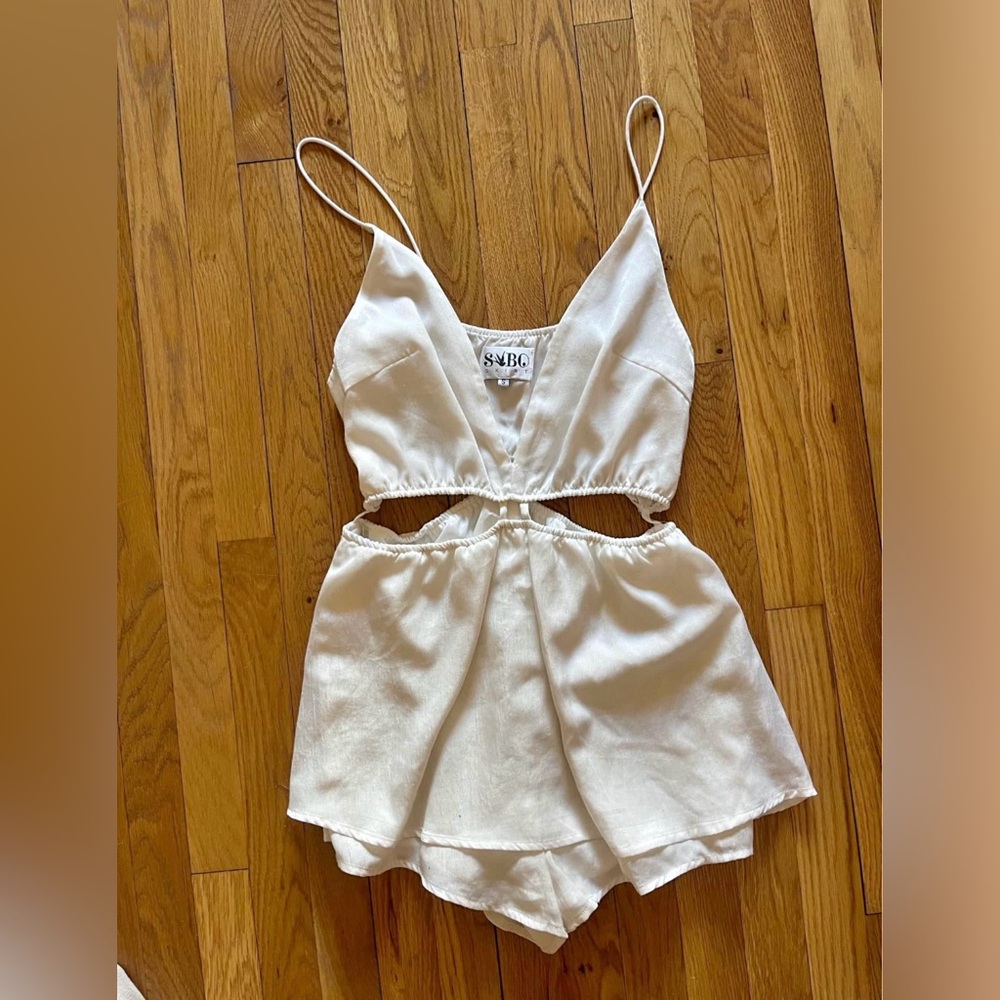 Sabo Skirt White Satin romper